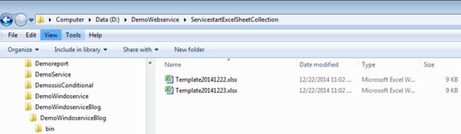 Service Start Output
